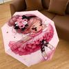 1PC Floral Pattern Ballet Girl Umbrella-8-Rib Reinforced Portable Folding Travel Suitable for All Seasons Outdoor Daily Use-J412