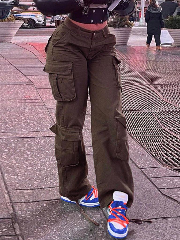 Women's Retro Tactical Multi-Pocket Casual Work Pants - Style 8326