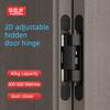 Hot Sale Modern Design 2D Adjustable Soft Self-Closing Hydraulic Aluminum Alloy Conceal Wood Door Hinge Spring Closer Heavy-Duty