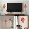 Creative Fortune Pendant Traditional Red Lantern String Spring Festival Decoration Pendant  Door