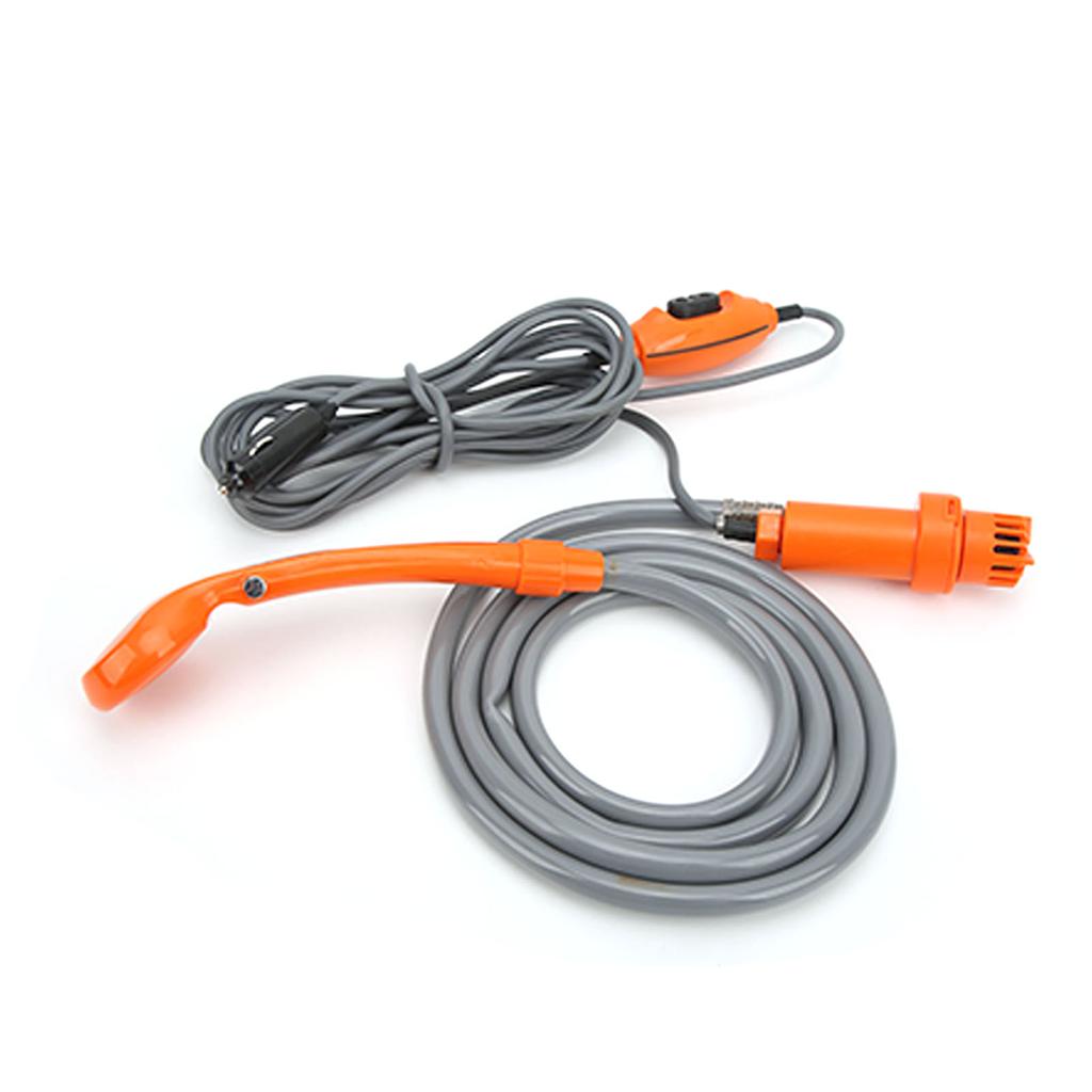 Outdoor Camp Shower Head with 12V Car Cigarette Adapter for Camping Hiking RV Pet Car Washing