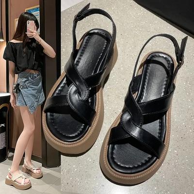 New Woman's Sandals Summer Flat Shoes for Women Holidays Platform Retro Sandals Ladies Shoes 2024 Sandalias Mujer Heels Women