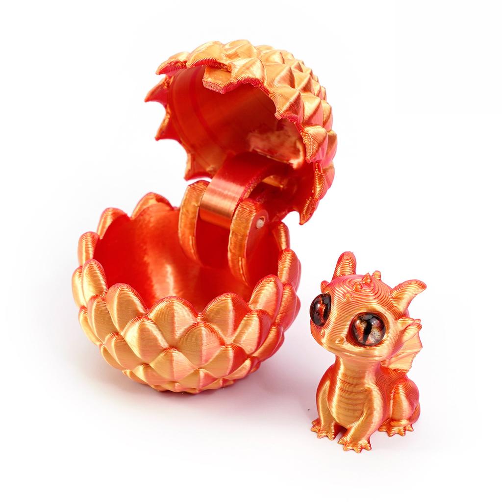 1/2Pcs 3D Printed Dragon Eggs with Mini Dragon Surprise Toys for Kids Birthdays Party Favors Gifts Christmas Goodies Filler