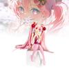 Adorable Vocaloid Miku Hatsune Sitting Pose Cherry Blossom Pvc Figure Model For Collectors