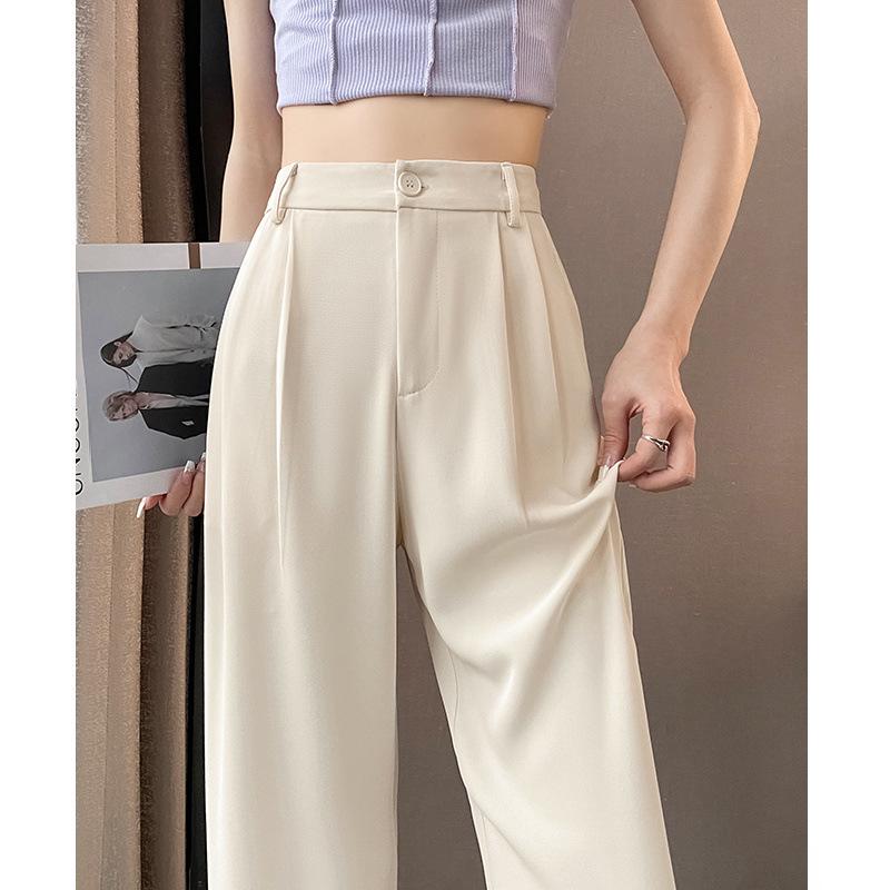 

Women s High-Waisted Slimming Straight Wide-Leg Suit Pants - Spring/Summer 2026 Collection L (106-120 jin)