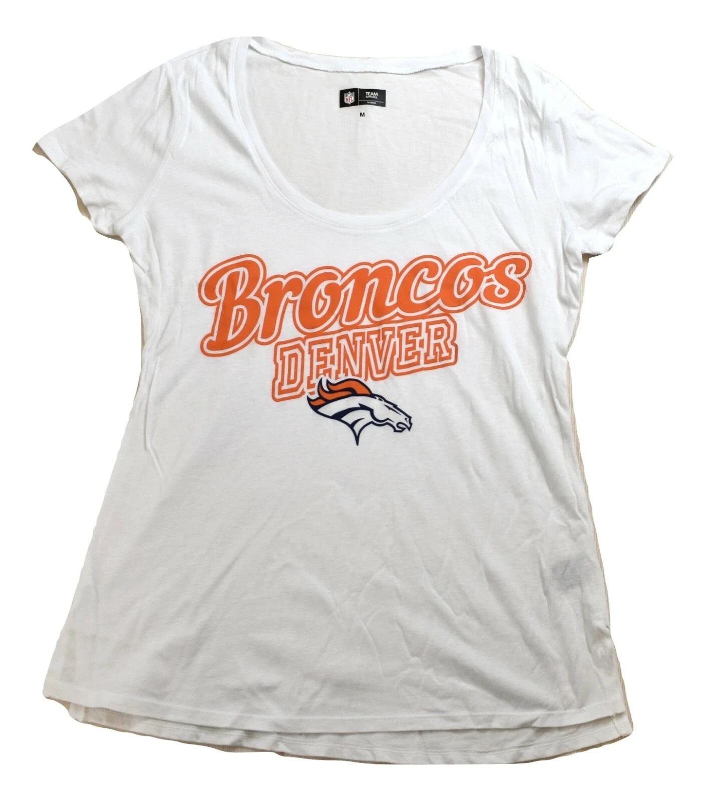 NFL Team Apparel Womens Denver Broncos Football Shirt New M L