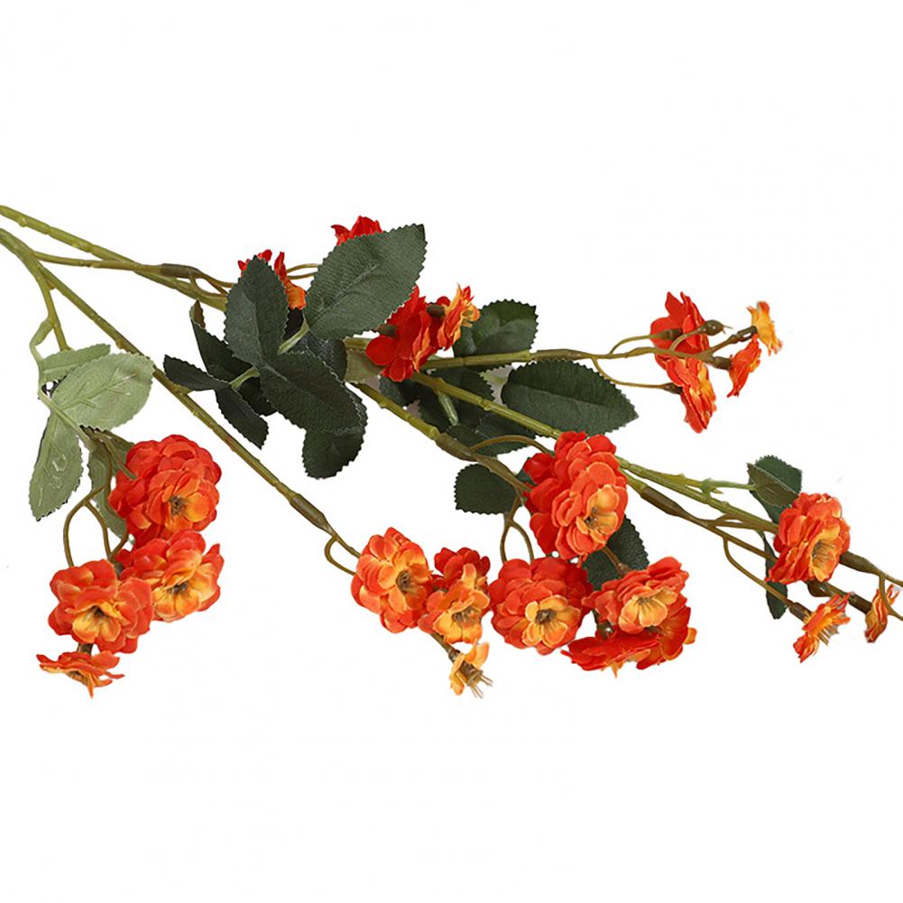 Rose Bouquet Artificial Rose Flower Branch Realistic Faux Silk Roses with Stems Leaves Wedding Bouquet Floral Arrangement