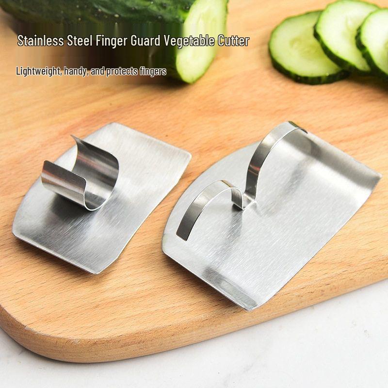 Stainless Steel Finger Guard for Safe Vegetable and Meat Cutting