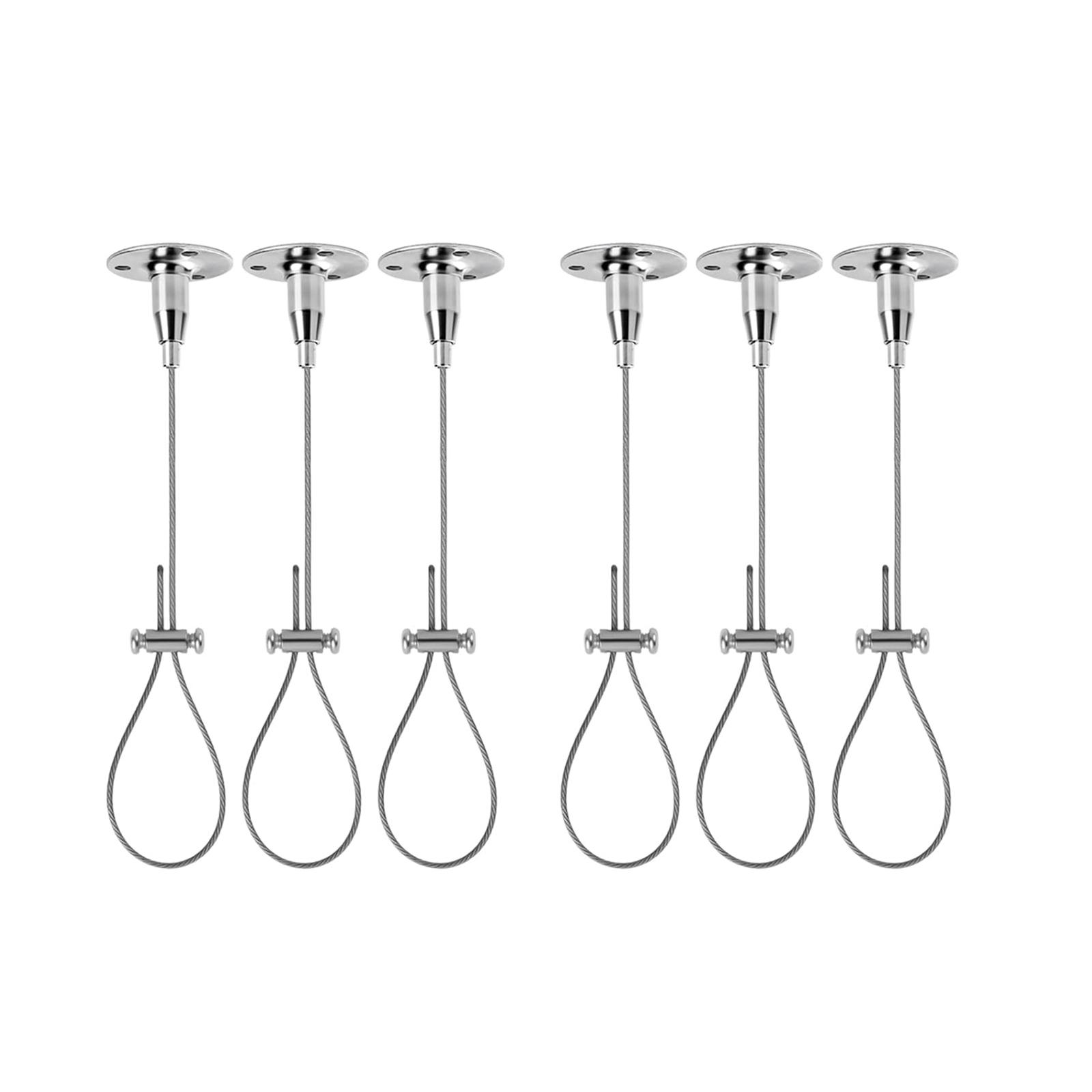 

6pcs Adjustable Ceiling Shower Rod Brackets Strong 304 Steel Rustproof Mounting Hardware For Bathroom 1