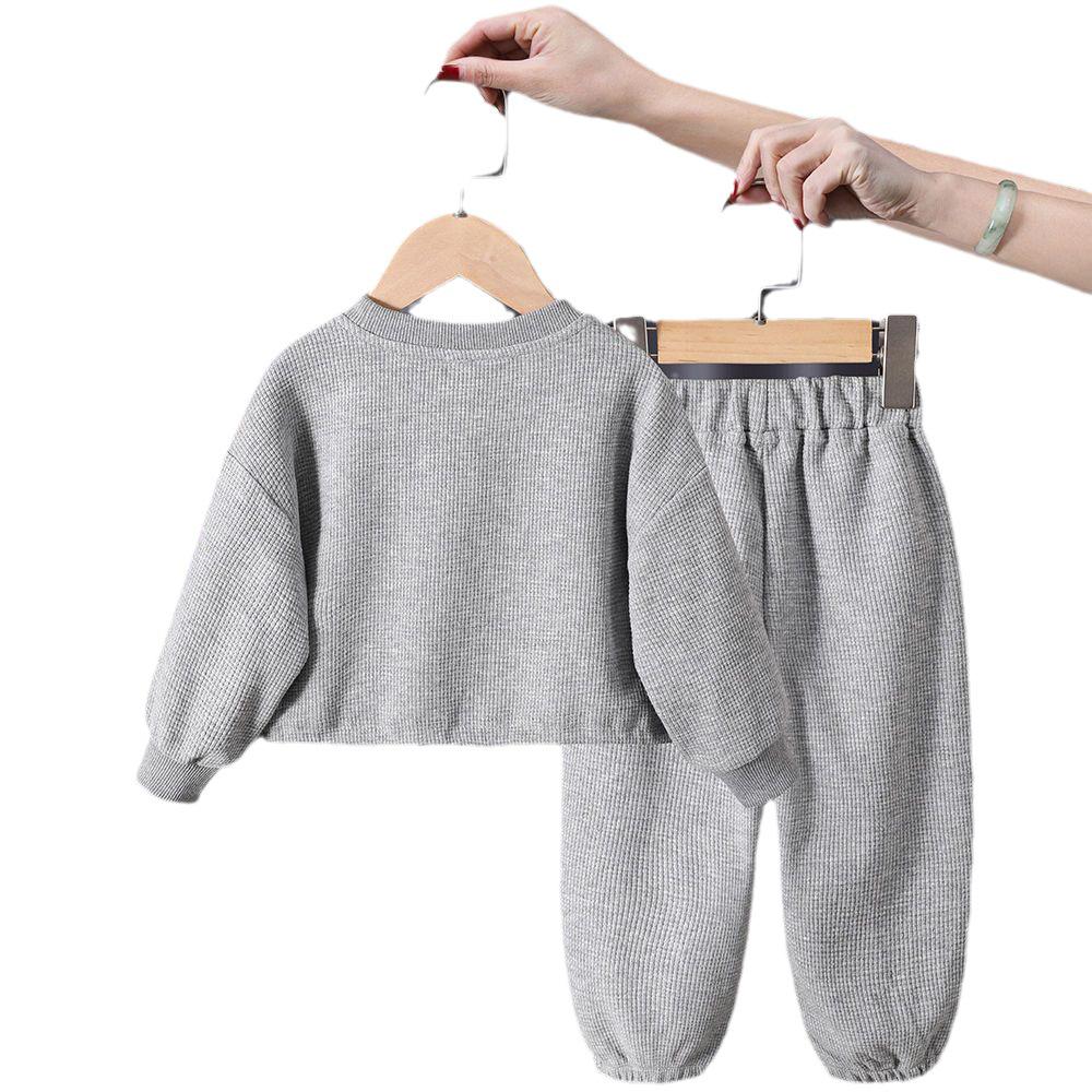 2024 Spring/Autumn Girls' Cartoon Bear Sweatshirt & Pants Set