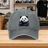 1pc Giant Panda Baseball Cap Suitable For Men Women Lightweight Hook Loop Duckbill Hat With Panda Print Unisex Washed Cap