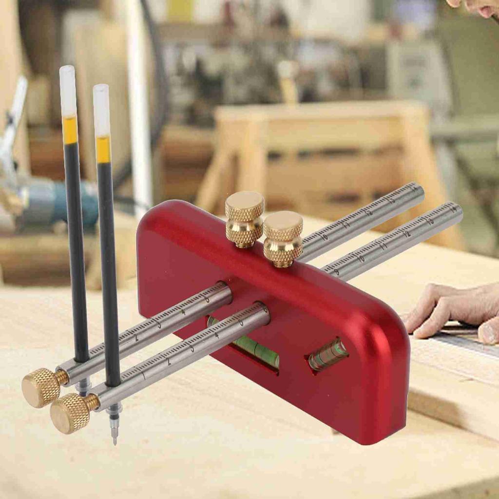Woodwork Draw Line Adjustable Aluminum Alloy Marking Gauge Wood Scribe Mortise Tool