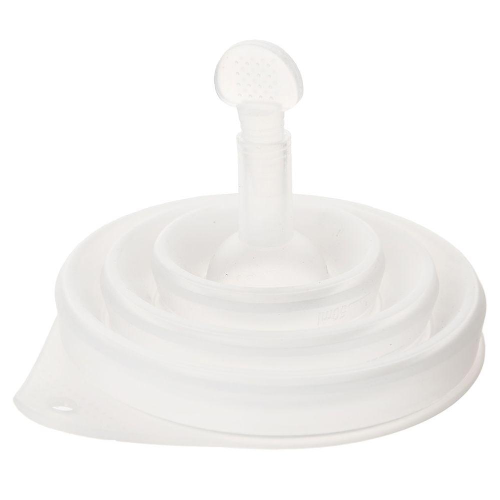 Lejek Kuchenny Silikonowy Składany 12cm Z Miarką Do Słoików Butelek Biały KEMP ORION 120454