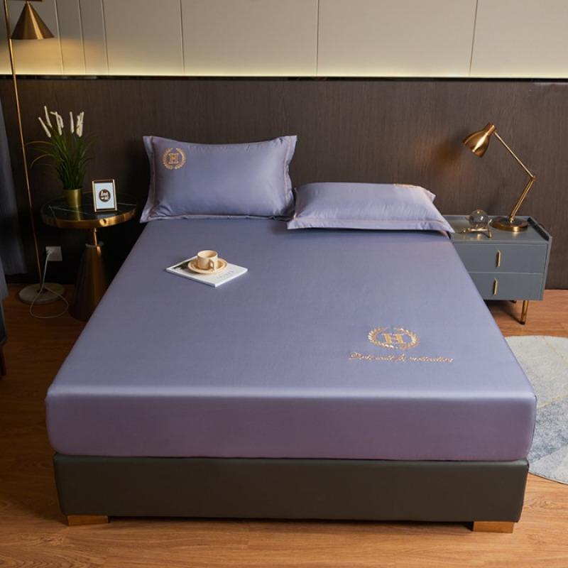 

Ice silk mattress single piece washable summer bedspread dust cover light luxury bed cover mattress cover all-inclusive three-piece set 200cmx220cm (a pair of mattress + pillowcase)