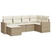 VidaXL Garden Lounge Set with Cushions 6 Pcs Beige Braided Resin 3251595