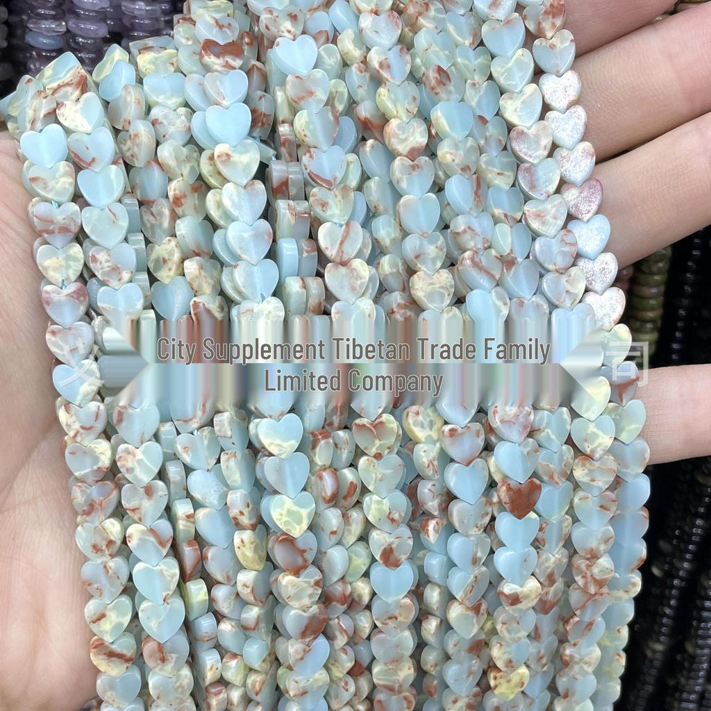 6mm herzförmige Kristallachat-Perlen: Tigerauge, Grüner Aventurin für DIY-Schmuck und Armbänder