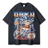 597. Summer Y2k 2026 Oversized Dragon Ball Broly Anime T-shirt Man Women Vintage Washed Short Sleeve Tee Streetwear Loose Casual Tops