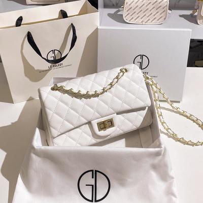 Hong Kong IT GDLEDY Prawdziwa Skóra Klasyczna Wszechstronna Torebka na Łańcuszku Damska Duża Pojemność Wysokiej Jakości Torba na Ramię Crossbody
