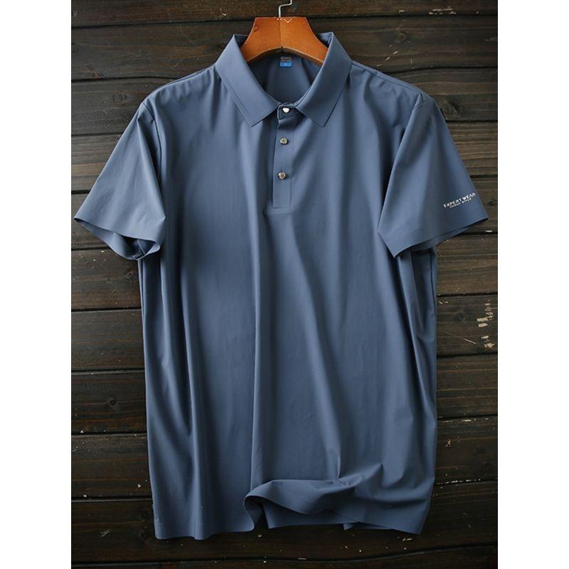 Pendant Cool Elastic Ice Silk Outdoor Sports Plus Size Men Cool Feeling Quick-Drying T-shirt T-shirt Polo Summer