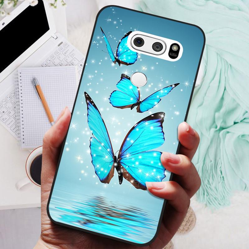 Para LG V30 V30+ Funda Gato Lindo Pintado Trasera para Teléfono Para LG V35 V30S Thinq Funda Silicona Suave Para LGV30 V30 Plus Fundas Coques