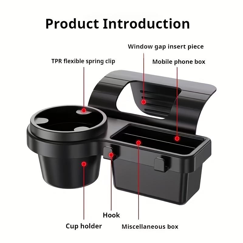 4-in-1 Car Window Organizer - Clip-On Cup Holder & Phone Mount SD-1524(1 pack)