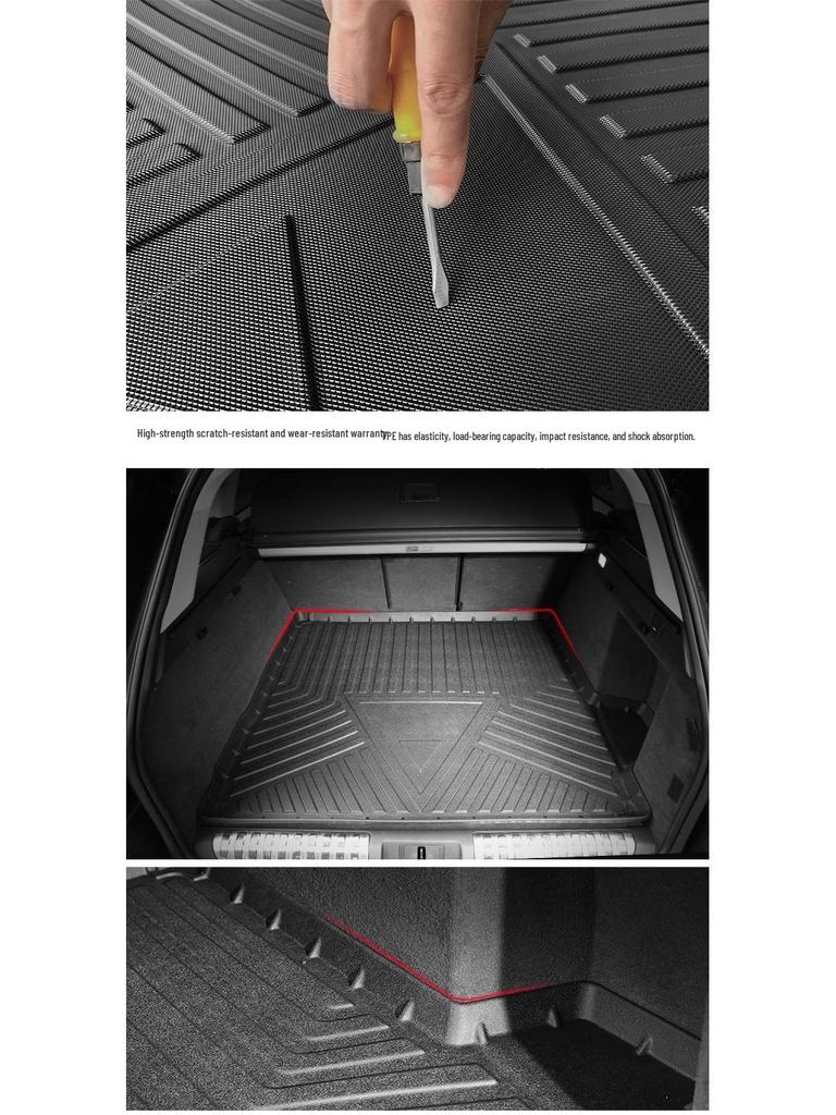 Hyundai KONA TPE 3D Waterproof Trunk Mat with High Edges