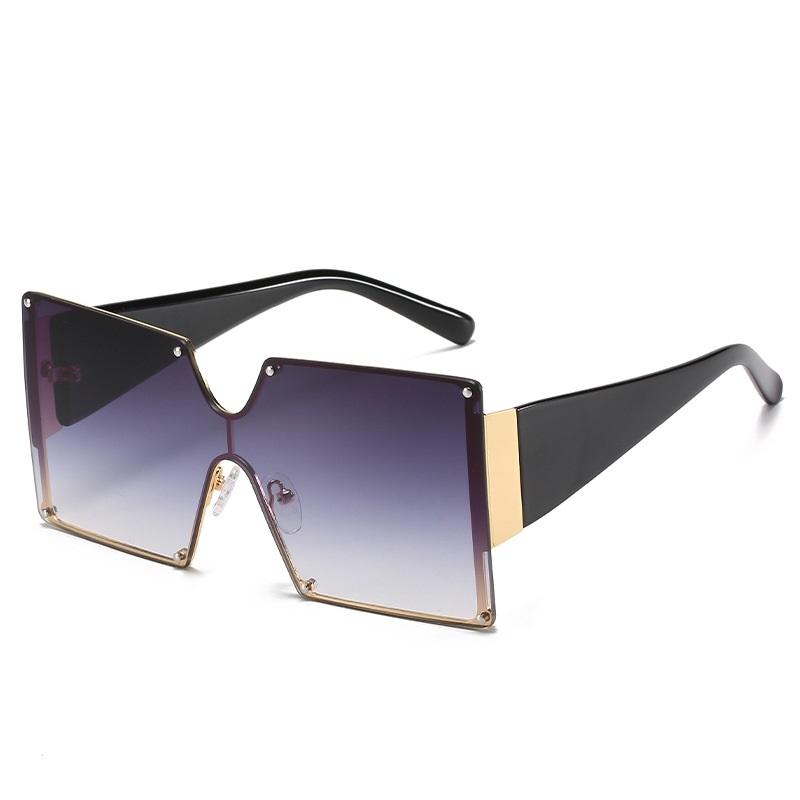Oversized Square Sunglasses Women Rimless Sun Glasses One Piece Gradient Luxury Brand Shades Retro Designuv400 Vintage Men Oculu