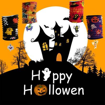 LED Artigianali Appesi di Carta Lanterna Pieghevole Design Decorativo Decorazione per Festival per Halloween
