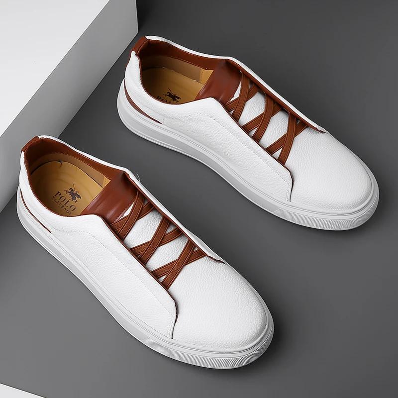 New Men's Shoes From The Factory PU Leather Breathable Summer Casual Shoes Luxury Deer Skin Board Versatile