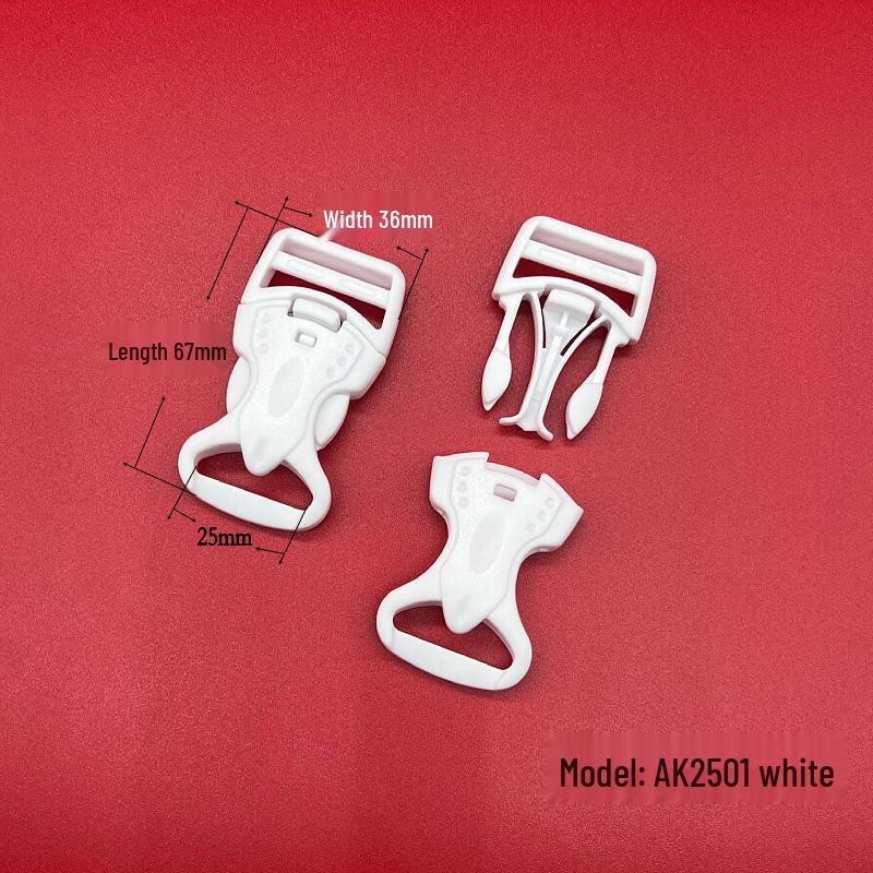 High-Quality White Plastic Snap Buckle for Backpacks and Schoolbags