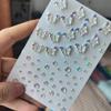 Mixed 3D Face Jewelry Stickers Fashion Eyeliner  Decals Rhinestone Stickers  Women