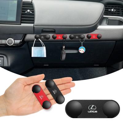 Car Logo Metal Hooks Double Hooks Interior Accessories For F-SPORT ES RX NX LS UX LM LX GX LC RZ IS CT GS RC HS SC TX L