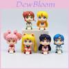Entzückendes Q-Version Sailor Moon PVC Cartoon-Puppen-Set Perfekt für Auto-Dekoration Geschenke