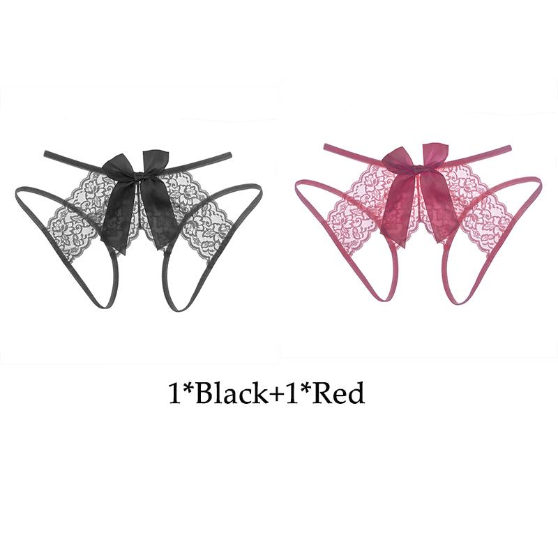 Women's Lace Open Crotch Panties Transparent Crotchless Underwear Sexy Mesh Hollow Out Female Lingerie Erotic Costumes