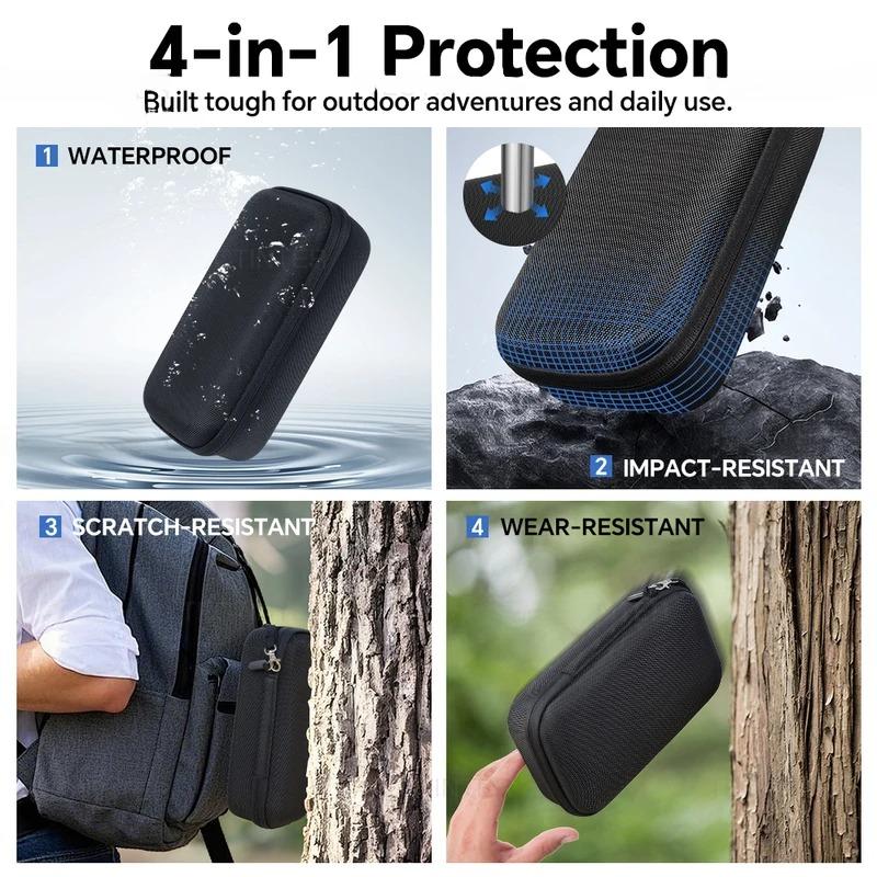For DJI Osmo Pocket 3/4/Xtra Muse Hard Shell Carrying Case Portable Shockproof Storage Bag with Hand Strap Camera Accessories