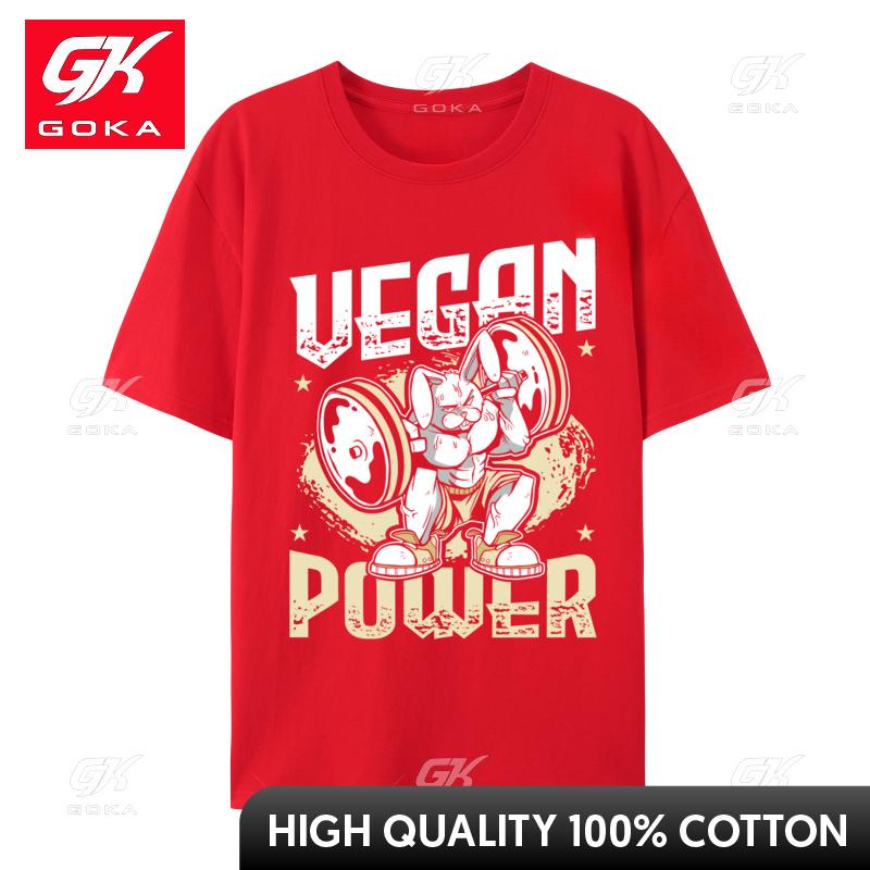 Vegan Fitness Workout I Im Vegan Power 14 2024 Newest Boy T Shirt Design Gift Tops Tees Pure Cotton ONeck Custom Tops Tees S