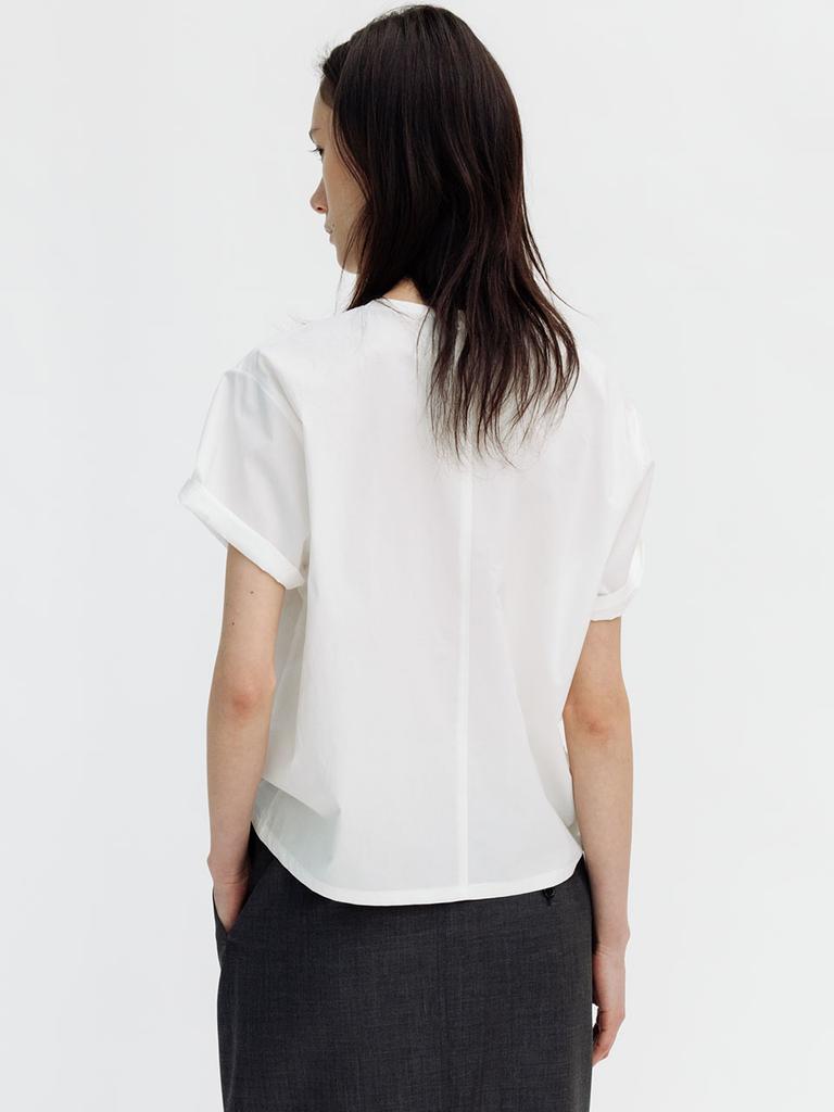 Leubieleu Cotton Round Neck Top (Ivory)