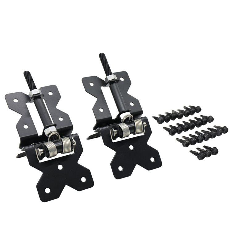 A25F-Adjustable Gate Hardware Kit Self Closing Gate Hinges For Wooden/Vinyl/PVC Fences Self Closing Gate Hardware Hinges