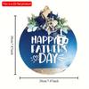 2d Flat 20*20cm, Happy Father's Day Front Door Decor, Father's Day Door Sign, Front Door Hanger, Welcome Door Wreath, Happy Father's Day, Gift for Dad