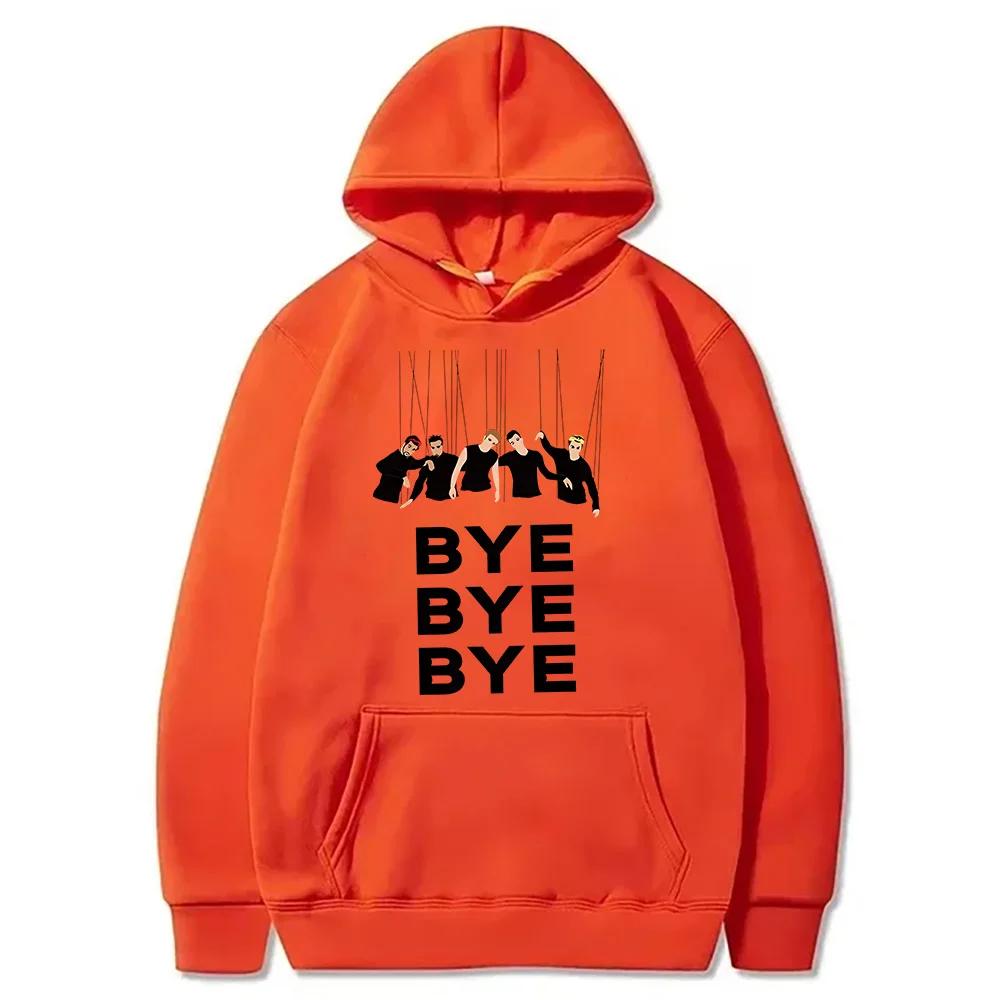 

Худи Bye Bye Bye Графический Оверсайз Свитшот с Длинным Рукавом 90-е Винтажная Одежда Универсальные Пуловеры Удобные 3XL