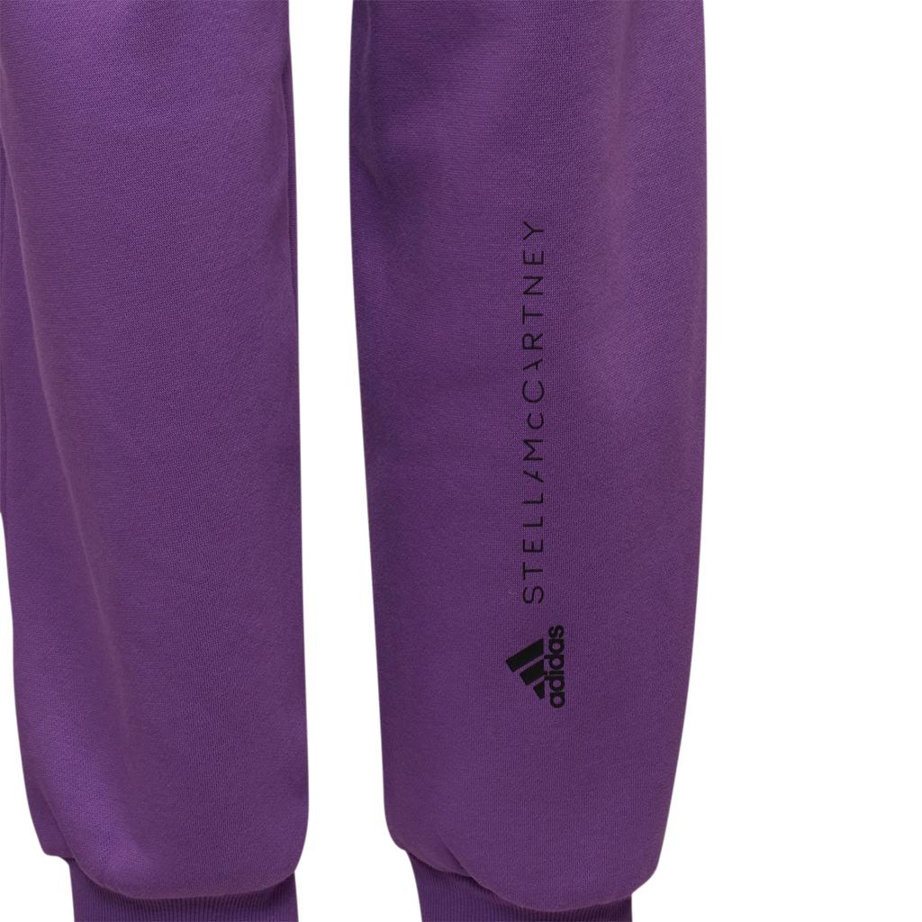 Adidas Solid Color Letter Print Logo High Waist Joggers Women Bottoms Purple HM3846