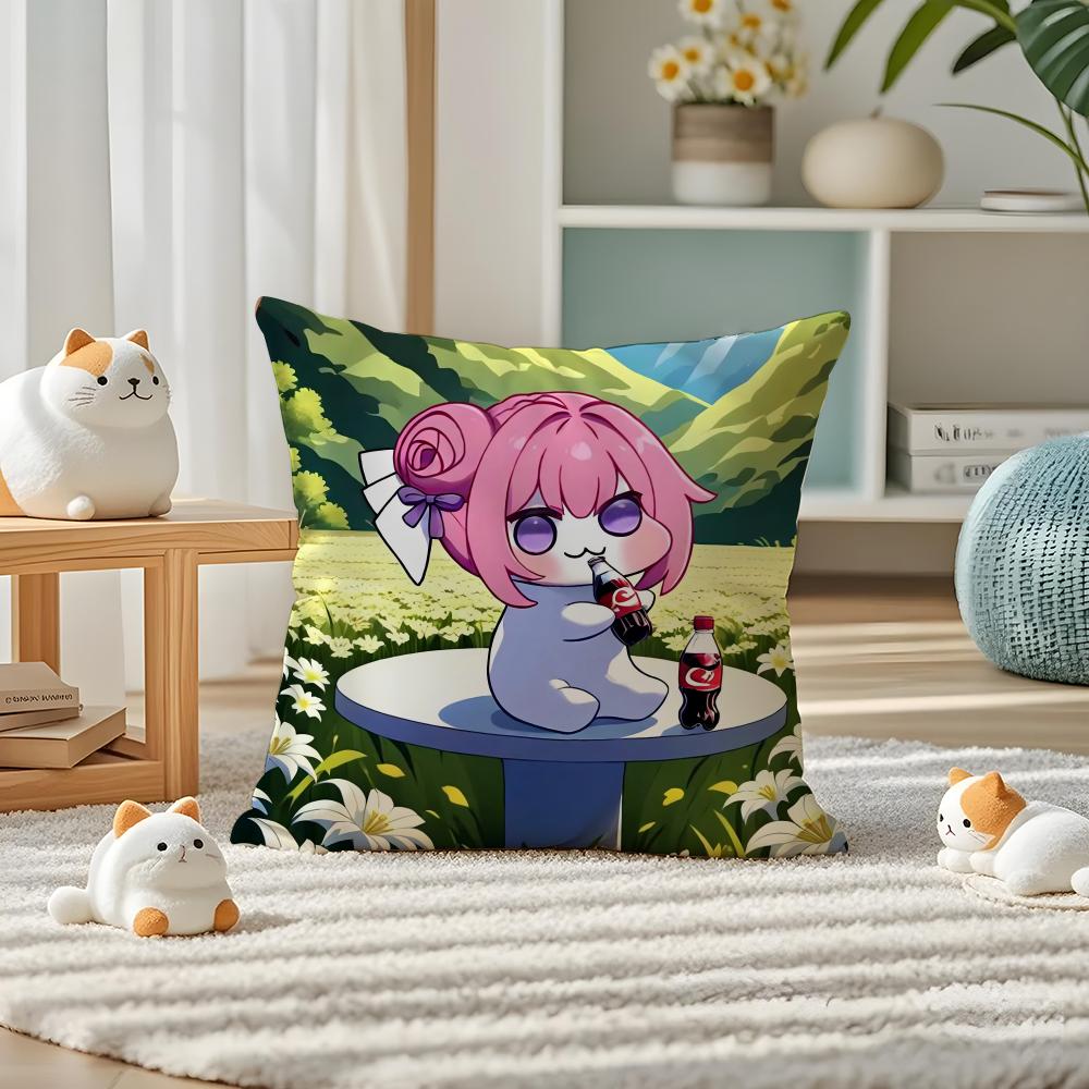 DORO Doll Victory Pink Dog Pillow Case Silky elegant Comfort Sofa Bed Invisible zipper
