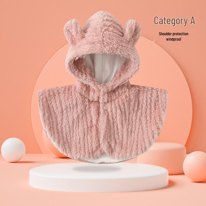 Baby Ear Protection Hat - Autumn/Winter Fleece-Lined Cape, One-Piece, Warm & Cute Newborn Infant Hat