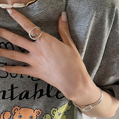 Stamp Engagement Rings for Women Couples New Fashion Creative Hollow Geometric Handmade Birthday Party Jewelry Gifts