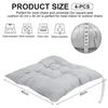 Coussin de chaise - AIMOONSA - 40 x 40 cm - Lot de 4 - Coton - Ficelles de maintien