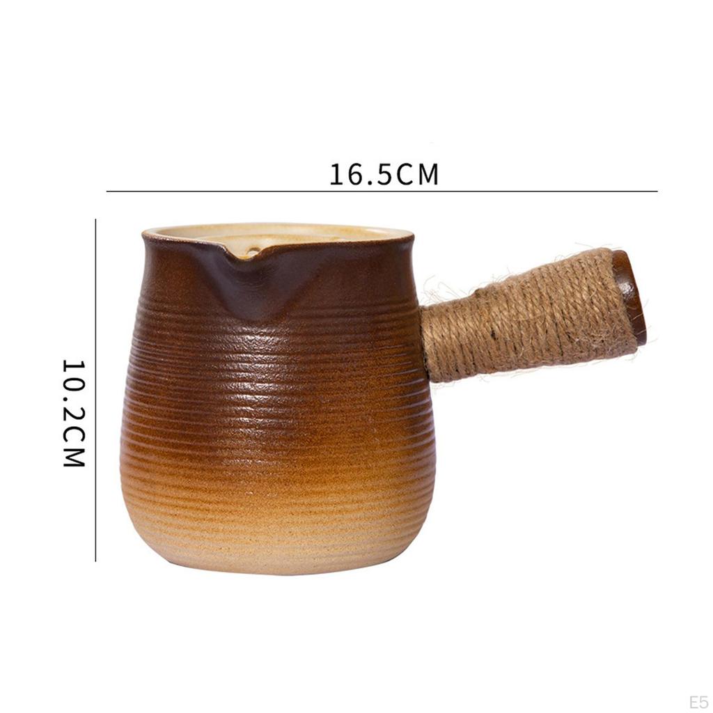 Ceramic Teapot Anti Scald Rope Wraps Handle Chinese Traditional Tea Infuser for Restaurant