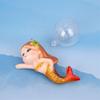 Mermaid Figurine Fish Tank Ornament Cartoon Shape Adorable Appearance Eco-friendly Mini Aquarium Floating Decor Accessories