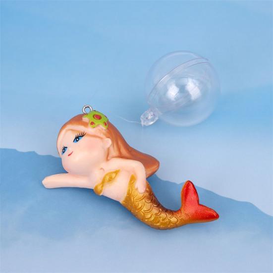 Mermaid Figurine Fish Tank Ornament Cartoon Shape Adorable Appearance Eco-friendly Mini Aquarium Floating Decor Accessories