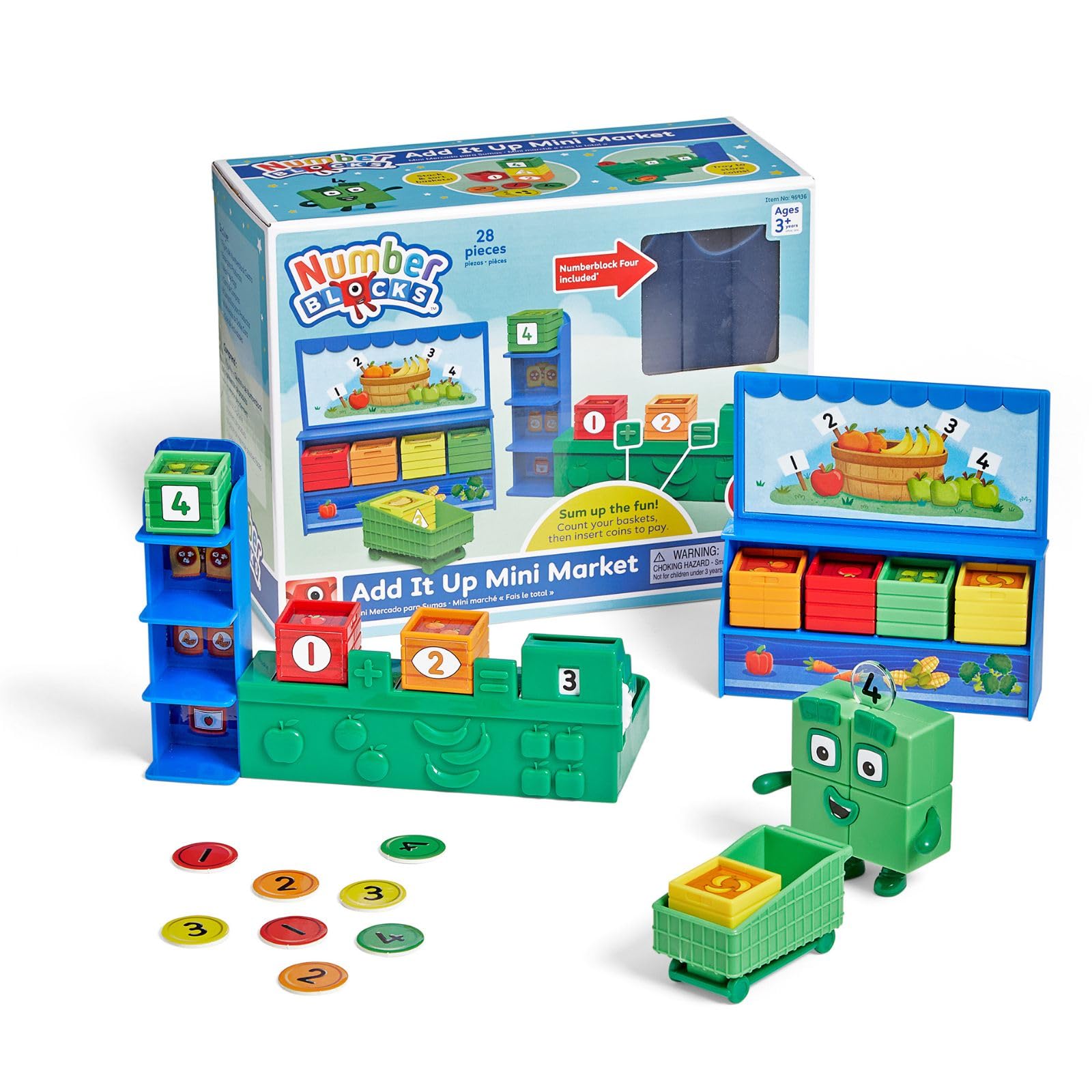 

Numberblocks Numberblocks Mini Market for Learning Numbers, Math Toys, Educational Toy, 96936, Authentic