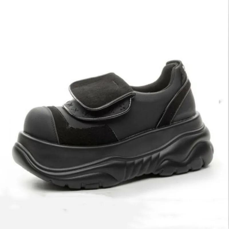 Fashion 8CM Microfiber Leather Spring Autumn Flats Slipper Women Platform Wedge Flats Shoes Flats Pumps Hot Brand Round Toe Casual Shoes